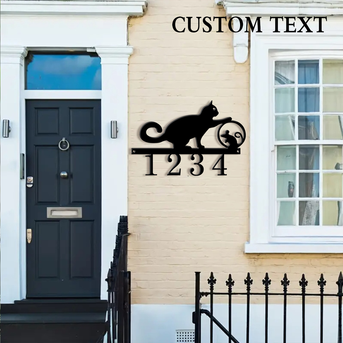 Home Office Gifts - 1Pc Custom cat Metal Door Street