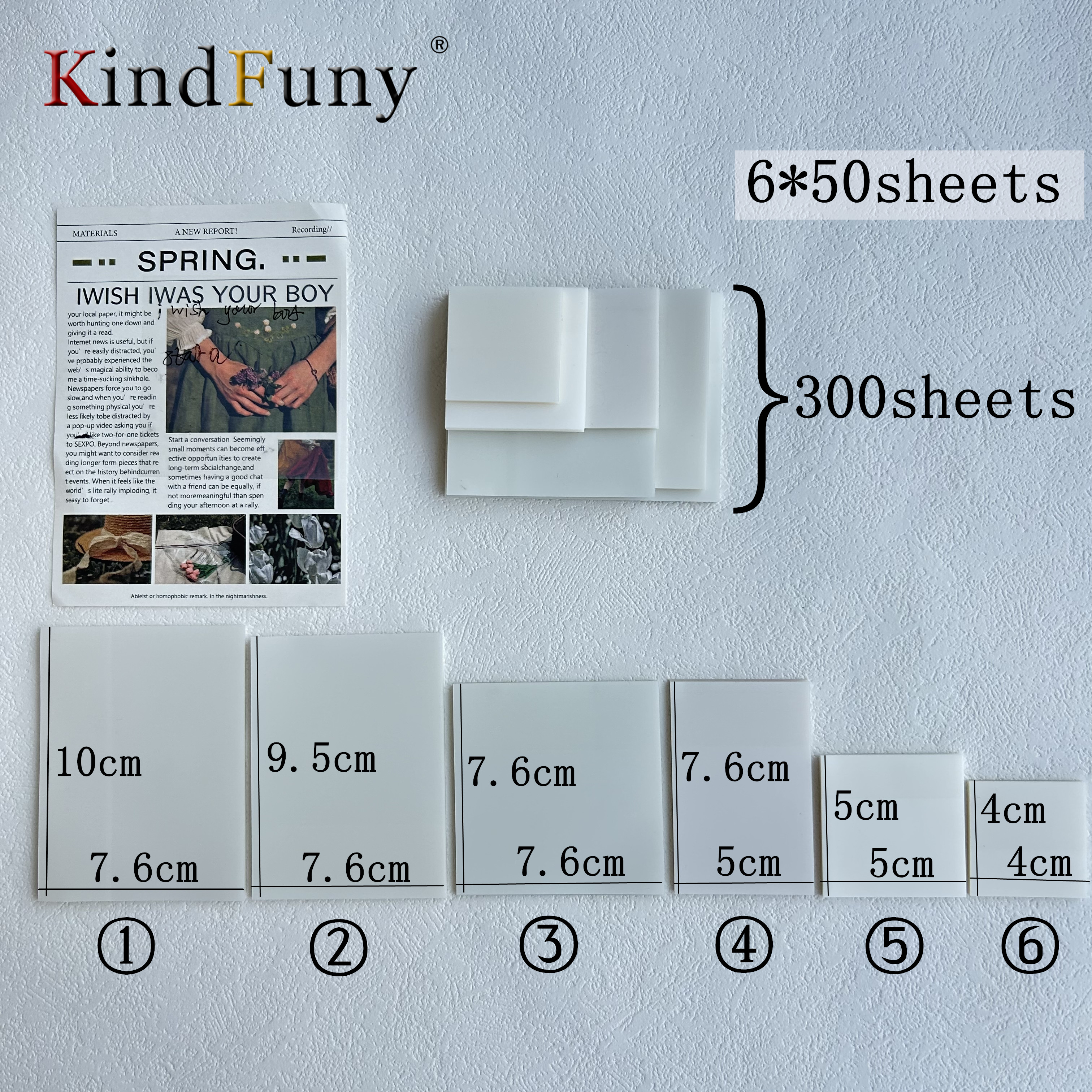 Sticky Note Dispenser - 300 Sheets Creative Transparent PET Waterproof