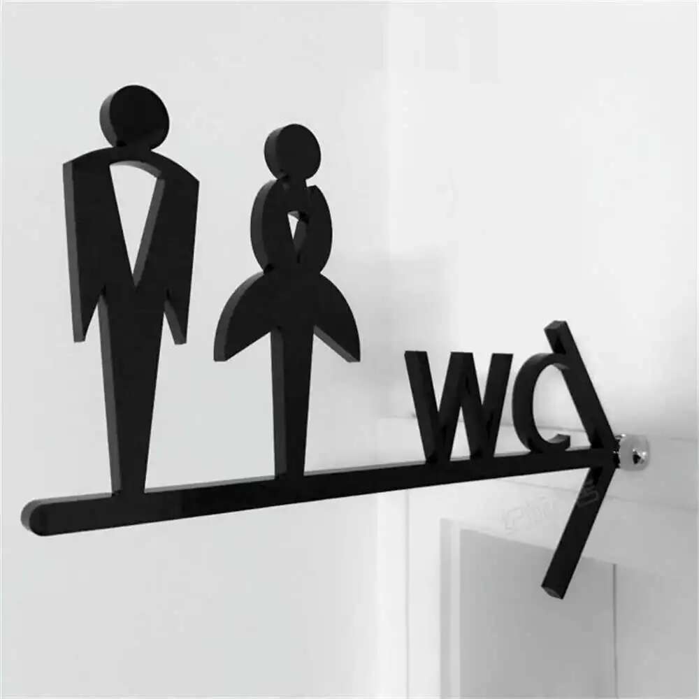 Letter Tray Desk - Customized Men & Women Bathroom Door