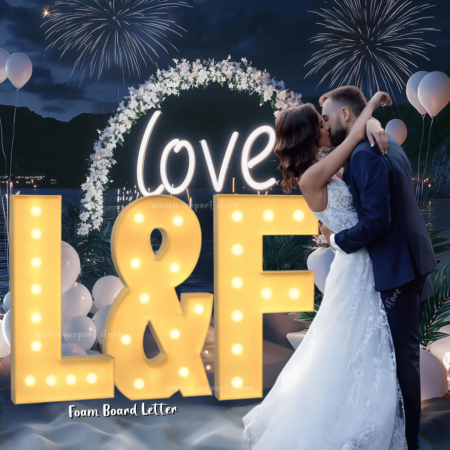 Letter Tray Desk - 120CM DIY Marquee Letters Marquee Warm