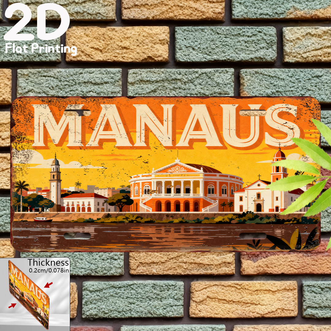 Home Office Amazon - Manaus Brazil Amazon Theatre Cityscape Tin
