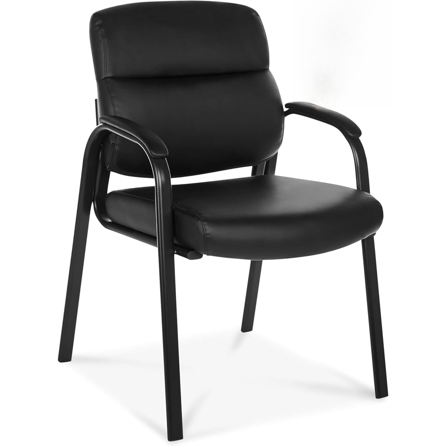 Home Office Guest Room - Leather Guest Chair Padded Arms Reception