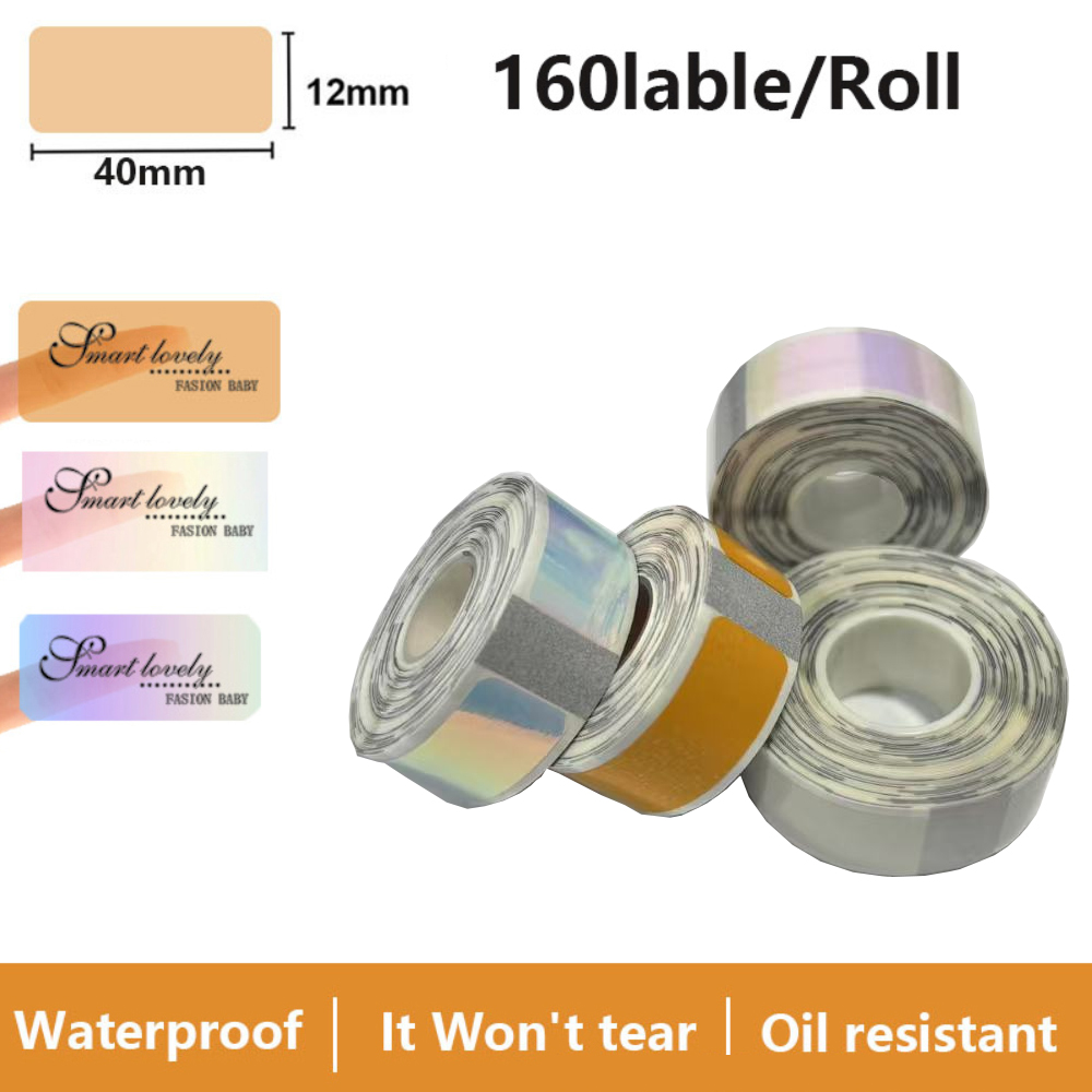 Label Maker Machine - Transparent Label Sticker 12*40mm 160pcs/roll P15