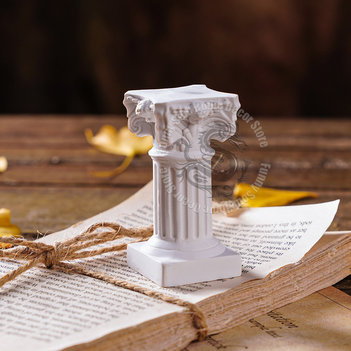 Home Office Architecture - Nordic Roman column candlestick resin shooting