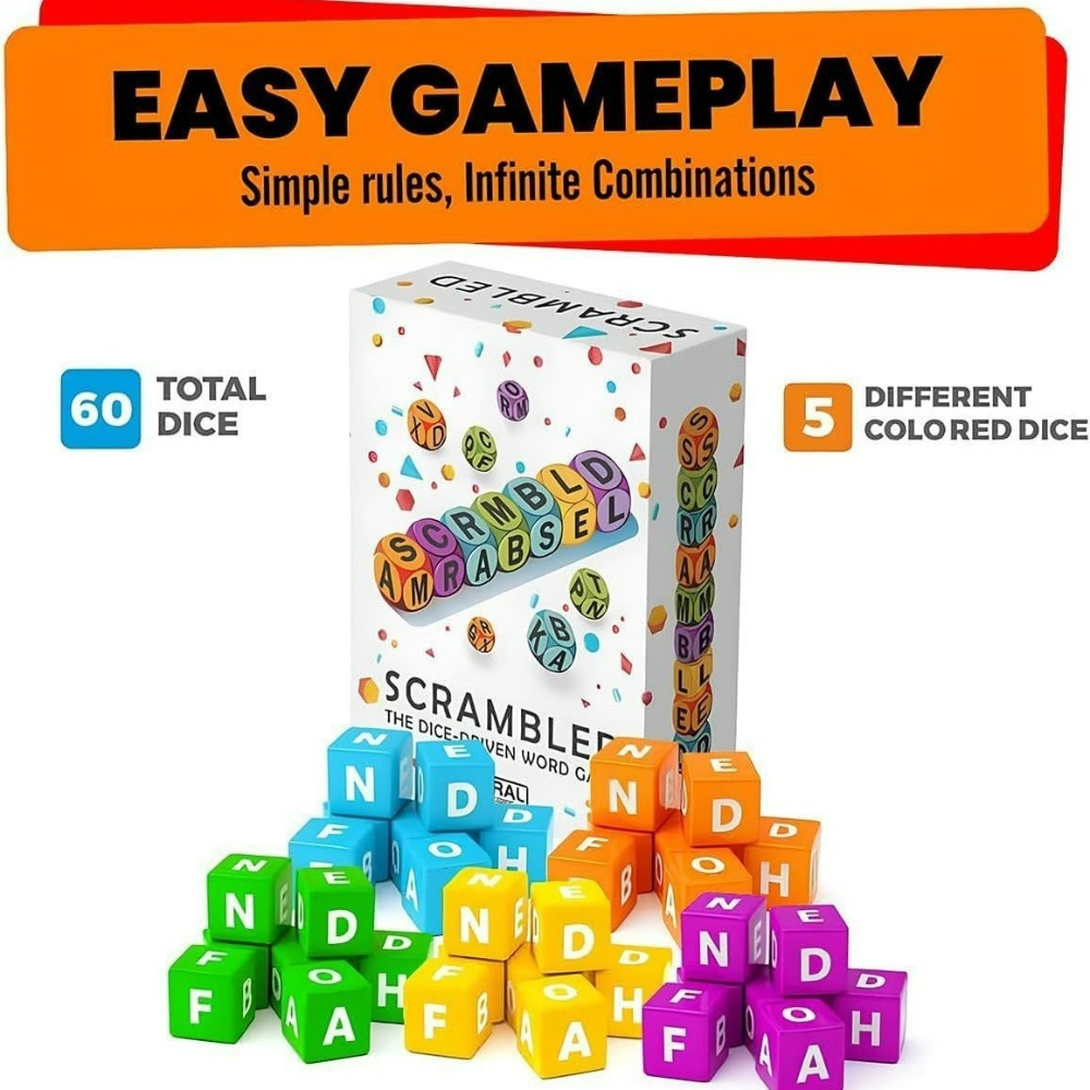 Scrambled Dice Word Game for 2 - مراجعة Letter Tray Desk وسعره