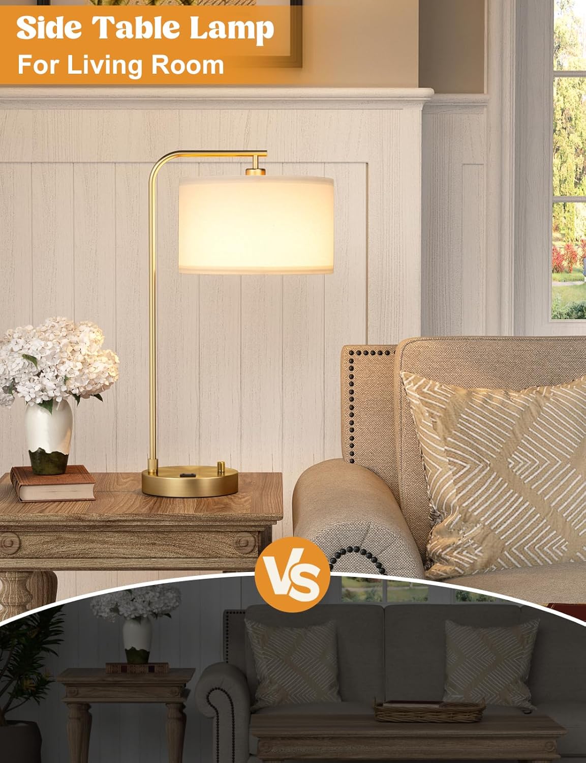 Gold Table Lamp With USB Port  - مراجعة Home Office Guest Room وسعره