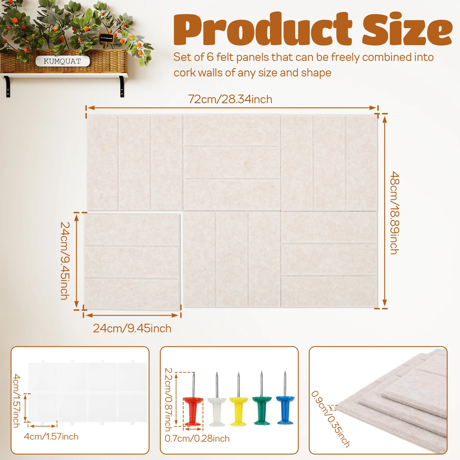6/12 Pcs Felt Bulletin Board T - مراجعة Home Office Alternative وسعره