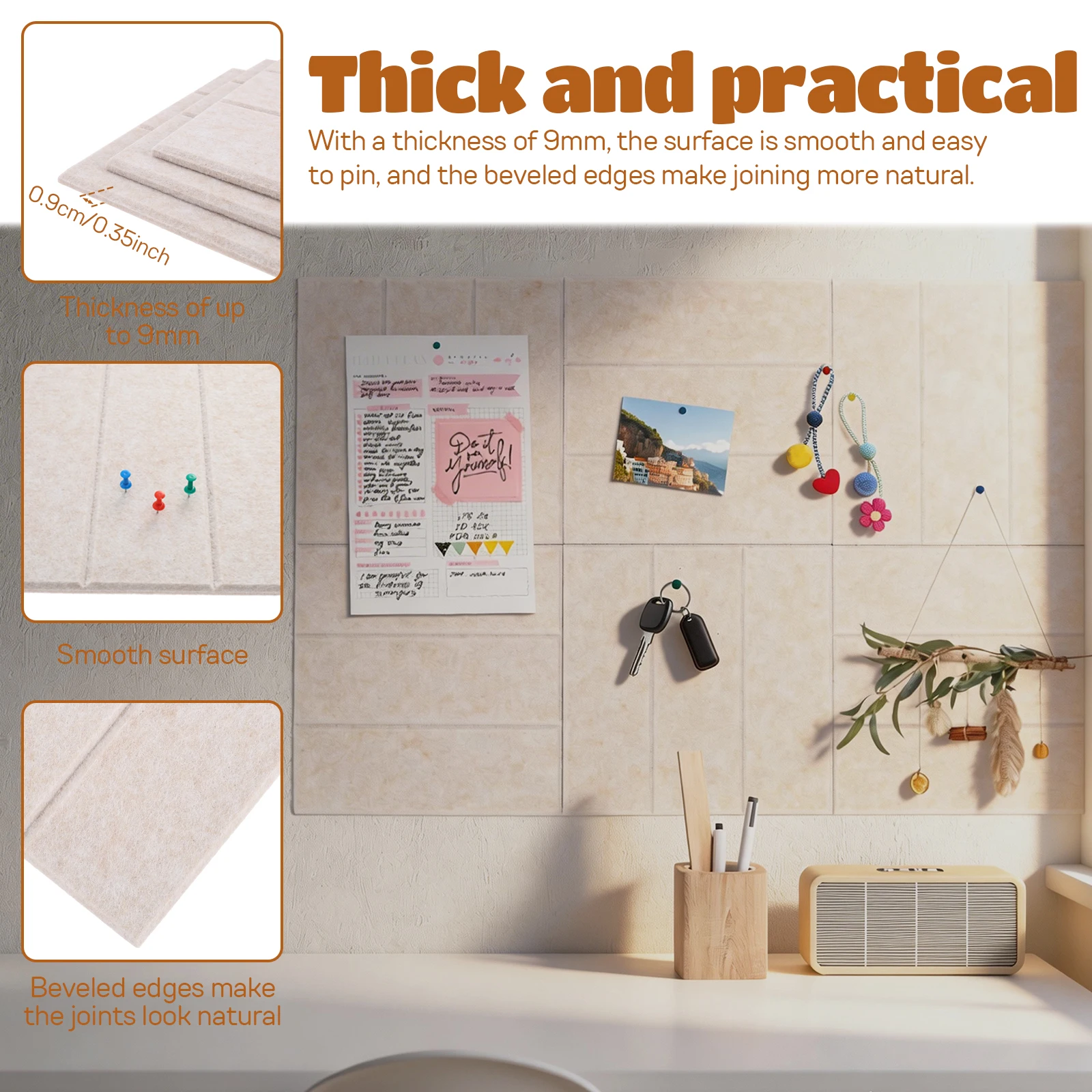 6/12 Pcs Felt Bulletin Board T - مراجعة Home Office Alternative وسعره