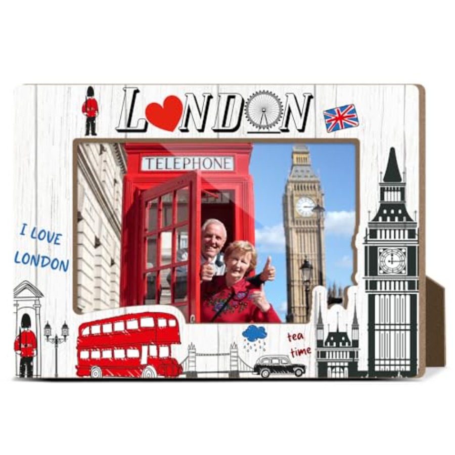 London Theme Wooden Picture Fr - مراجعة Home Office Of London وسعره