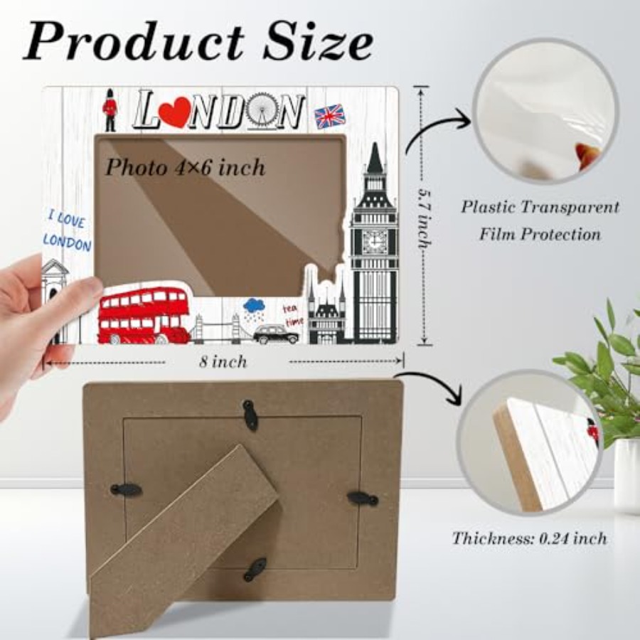 London Theme Wooden Picture Fr - مراجعة Home Office Of London وسعره