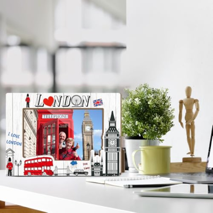 London Theme Wooden Picture Fr - مراجعة Home Office Of London وسعره