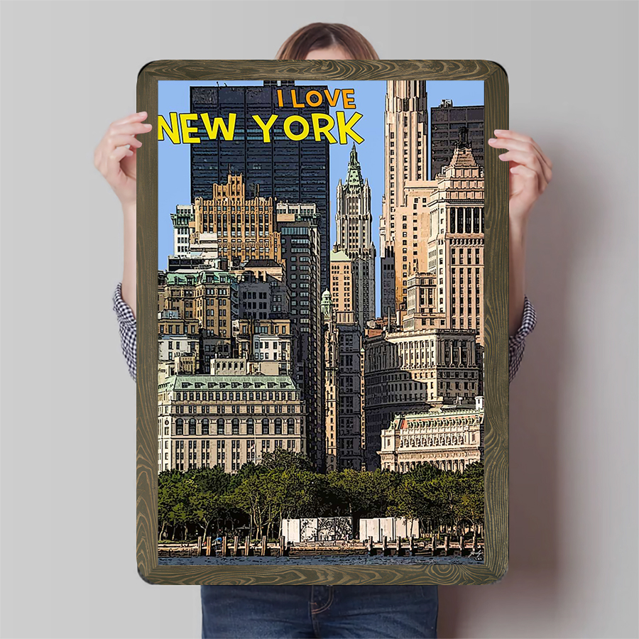 New York City Skyline Metal Wa - مراجعة Home Office York وسعره