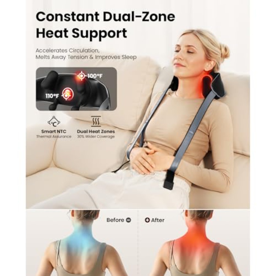 Cordless Shiatsu Neck Massager - مراجعة Home Office Alternative وسعره