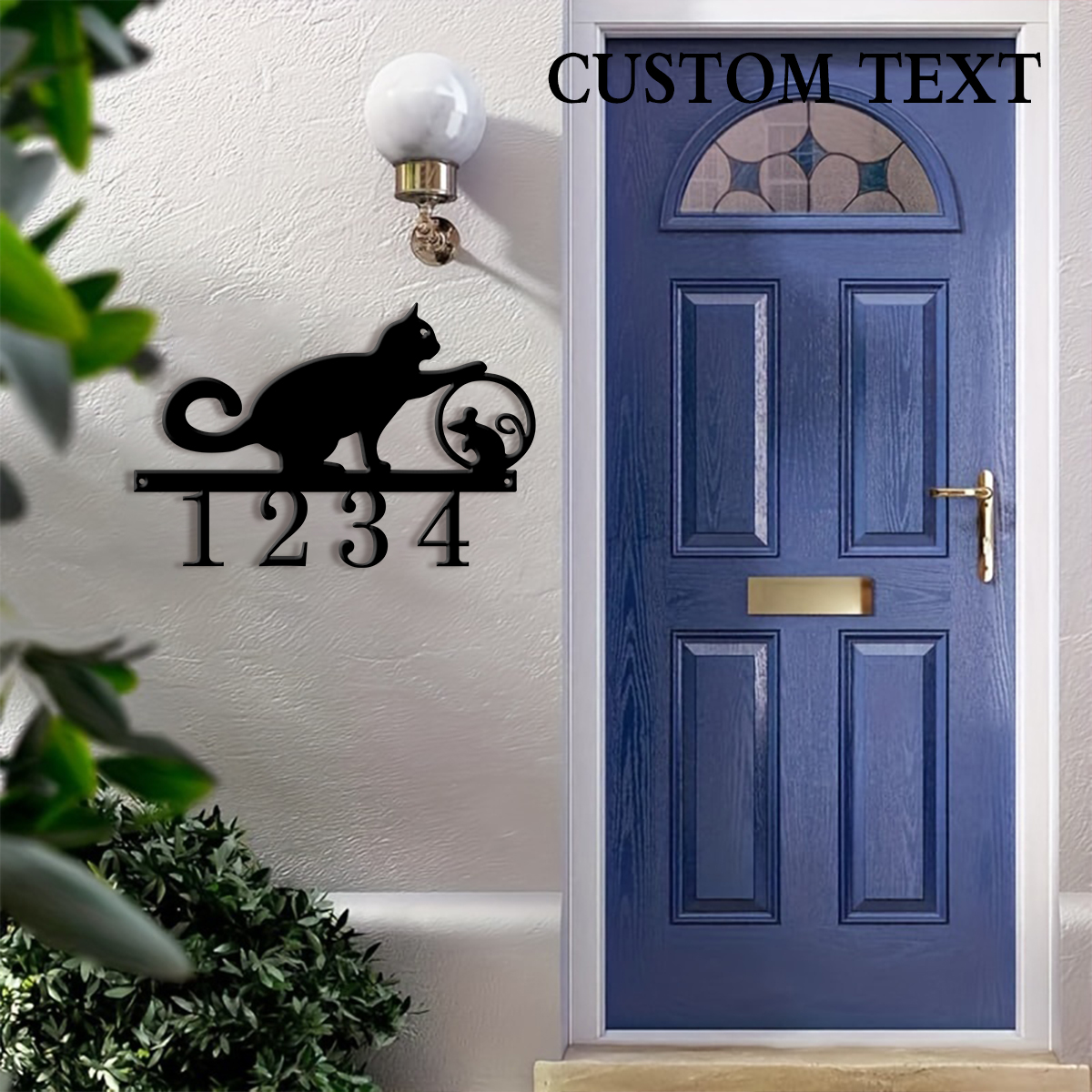 1Pc Custom cat Metal Door Stre - مراجعة Home Office Gifts وسعره