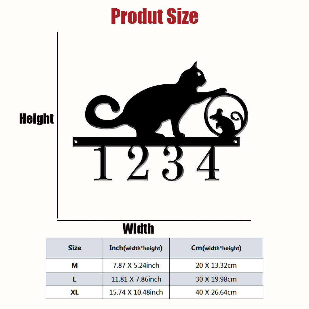 1Pc Custom cat Metal Door Stre - مراجعة Home Office Gifts وسعره