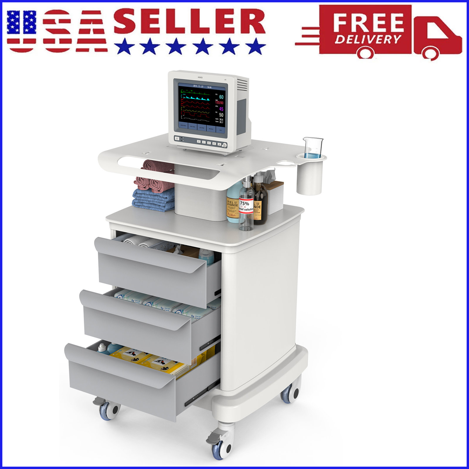 Medical Mobile Trolley Cart Ro - مراجعة Rolling File Cart وسعره
