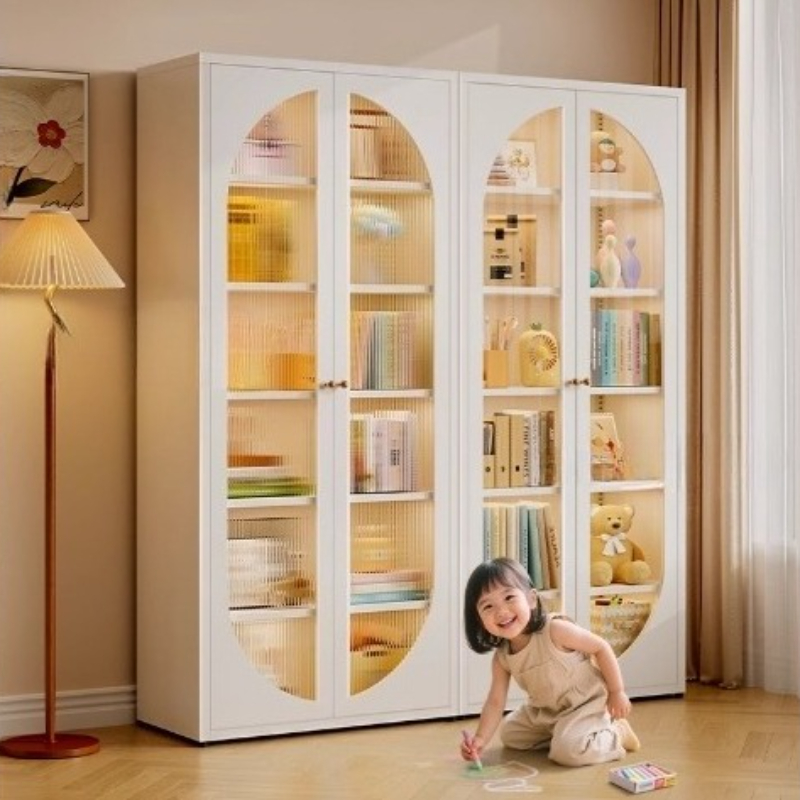 Storage locker Bookcase glass  - مراجعة Home Office With Library وسعره