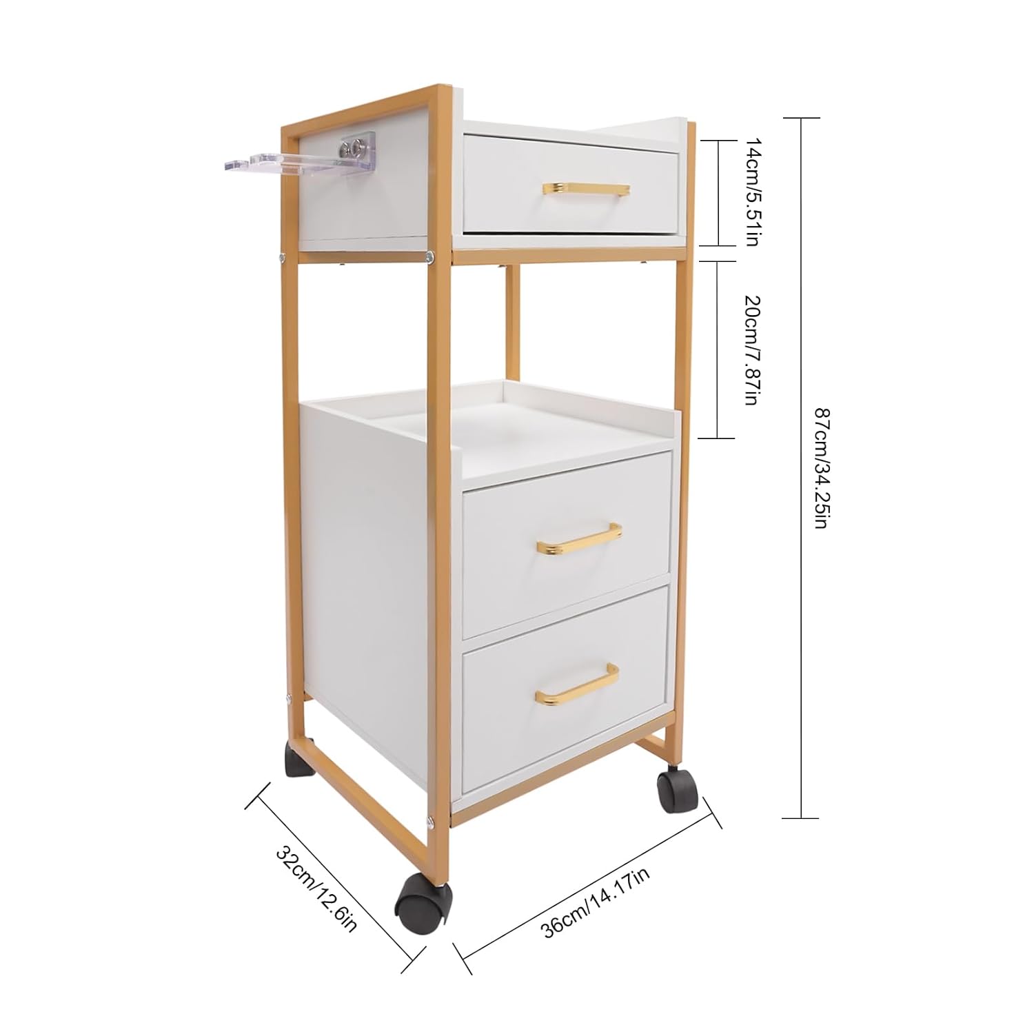Salon Trolley with Universal W - مراجعة Rolling File Cart وسعره