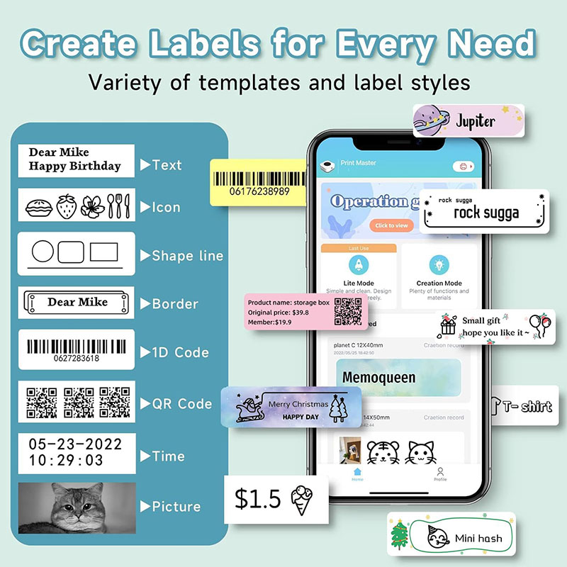 P15 Label Printer Sticker 12*4 - مراجعة Label Maker Machine وسعره
