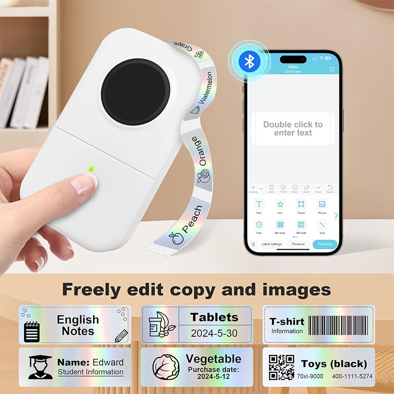 P15 Label Printer Sticker 12*4 - مراجعة Label Maker Machine وسعره