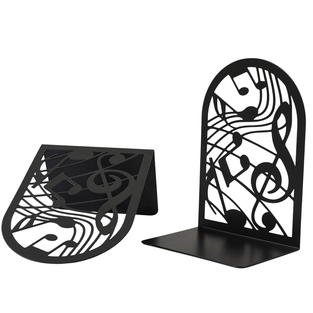 Music Note Metal Bookends Non- - مراجعة Home Office With Library وسعره
