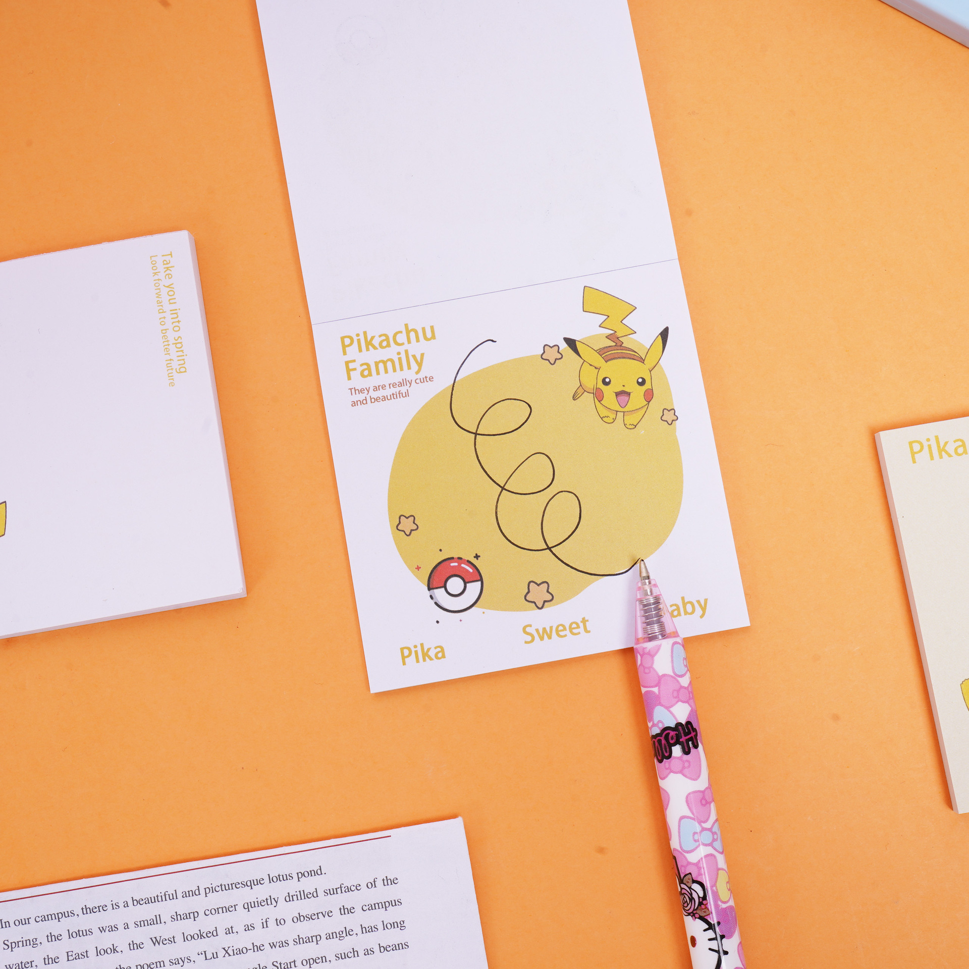 Cute Pikachu Ins Simple Sticky - مراجعة Sticky Note Dispenser وسعره