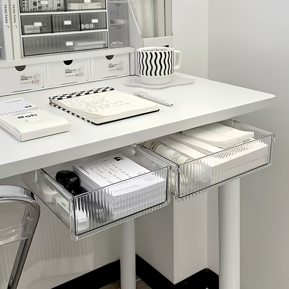 1pc Under Desk Clear Drawer Or - مراجعة Home Office Desk With Drawers وسعره