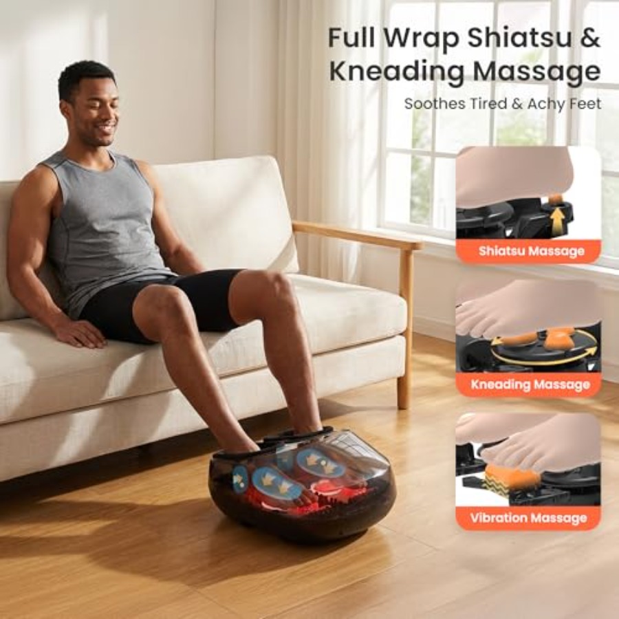 Shiatsu Foot Massager with Hea - مراجعة Home Office Alternative وسعره