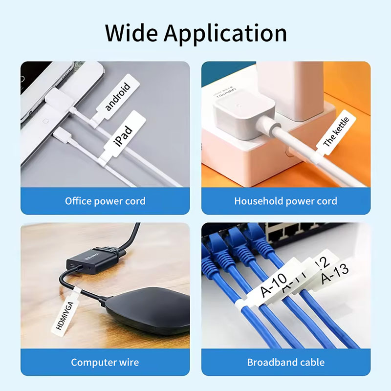 100/300pcs Cable Labels Sticke - مراجعة Label Maker Machine وسعره
