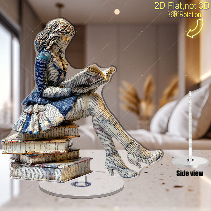 A 2D flat rotating acrylic boo - مراجعة Home Office With Library وسعره