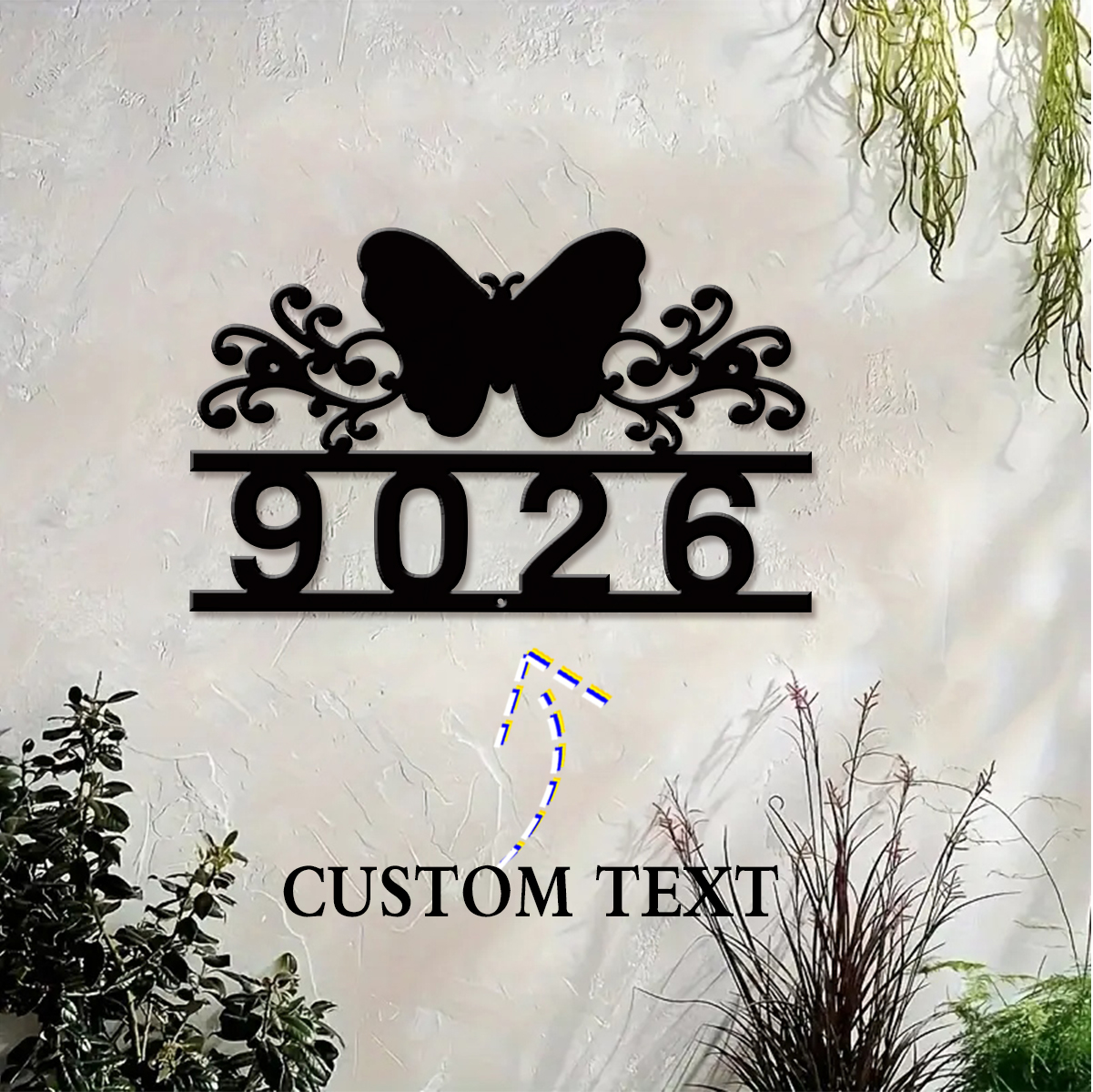 1Pc Custom butterfly Metal Str - مراجعة Home Office Gifts وسعره
