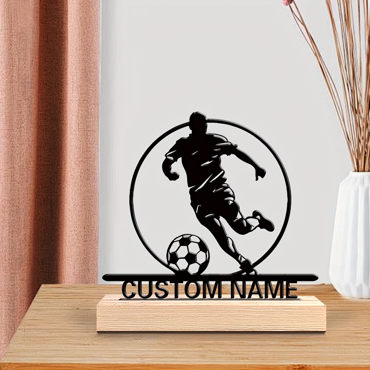 Custom Soccer Player Metal Sta - مراجعة Home Office Gifts وسعره