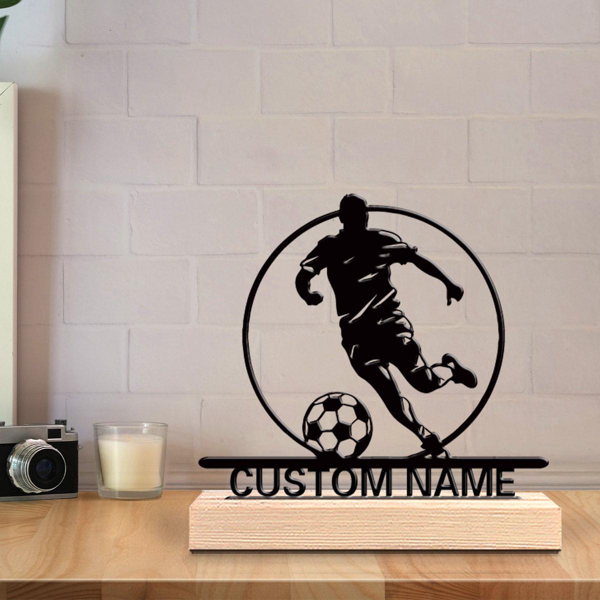 Custom Soccer Player Metal Sta - مراجعة Home Office Gifts وسعره