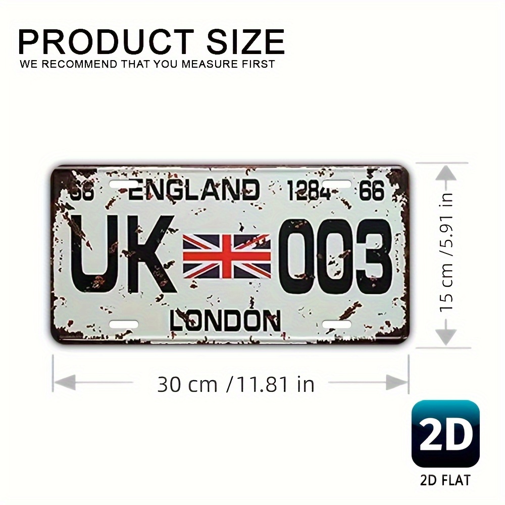 Vintage London UK License Plat - مراجعة Home Office Of London وسعره