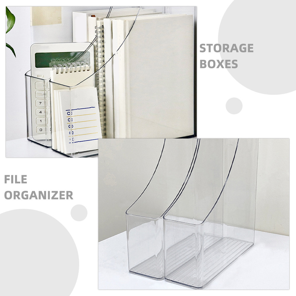 2Pcs Transparent File Organize - مراجعة Home Office With Library وسعره