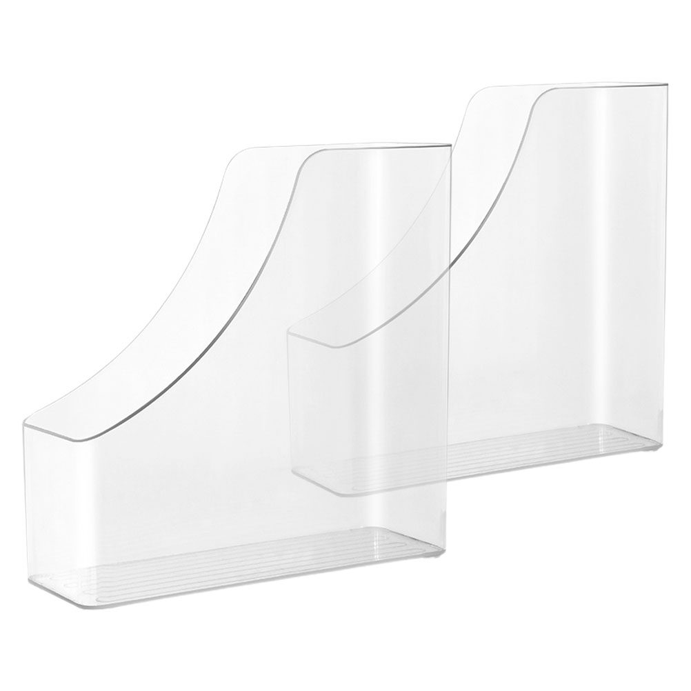 2Pcs Clear File Organizer Desk - مراجعة Home Office With Library وسعره
