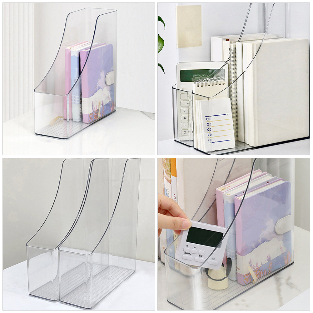 2Pcs Clear File Organizer Desk - مراجعة Home Office With Library وسعره