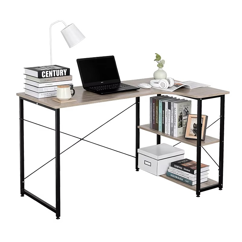 L Shaped Corner Desk With Book - مراجعة Home Office Desk With Drawers وسعره