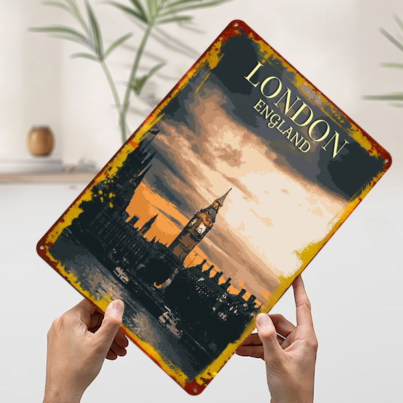 Vintage London Tinplate Poster - مراجعة Home Office Of London وسعره
