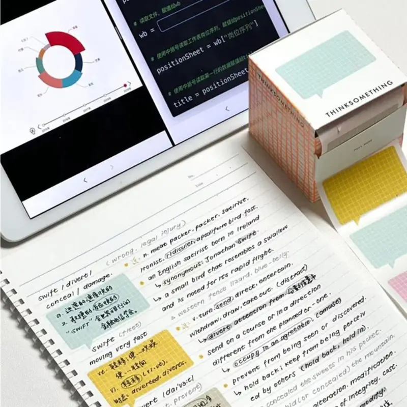 100PCS/Set Pull-out Memo Pad C - مراجعة Sticky Note Dispenser وسعره