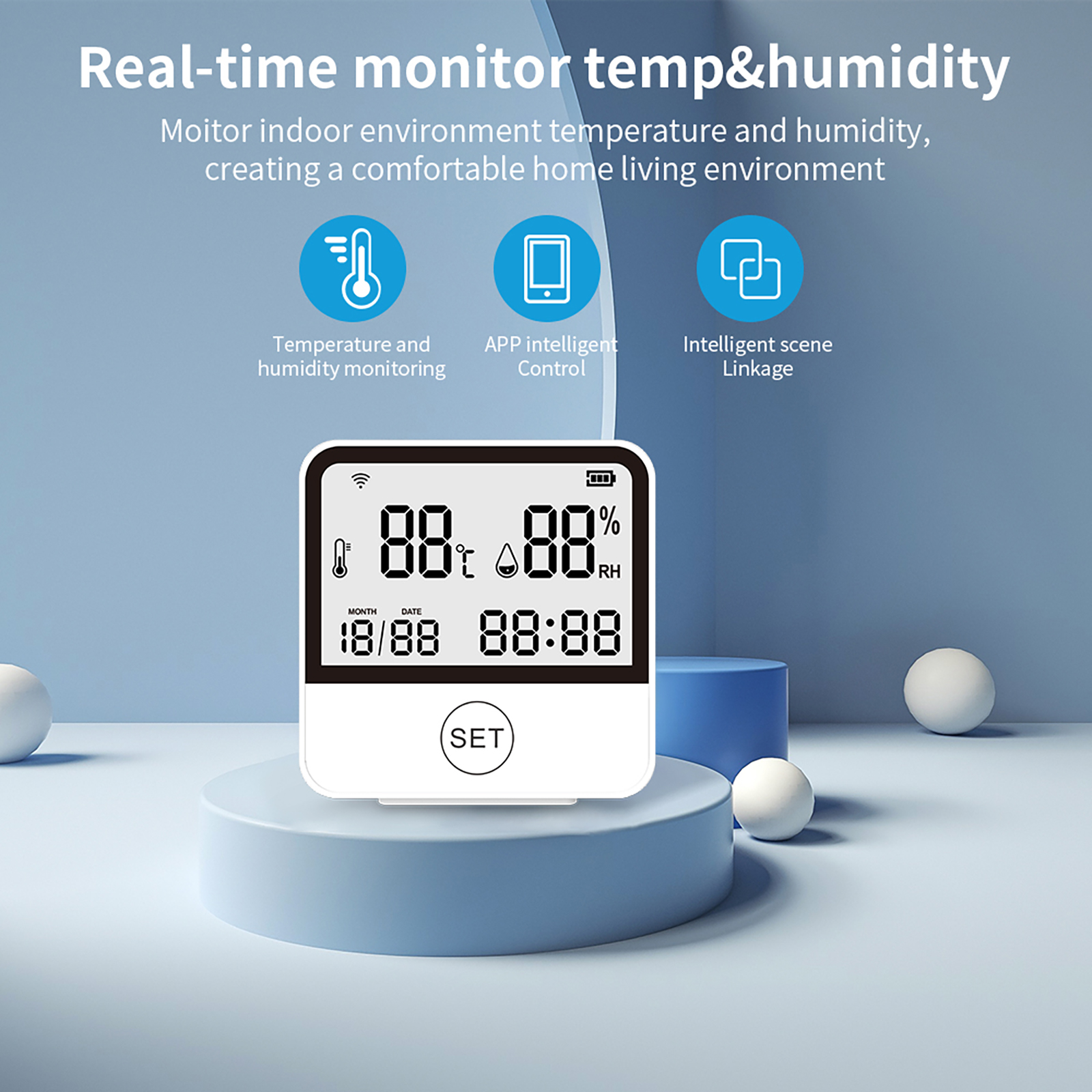 Tuya WiFi Temperature Humidity - مراجعة Home Office Amazon وسعره