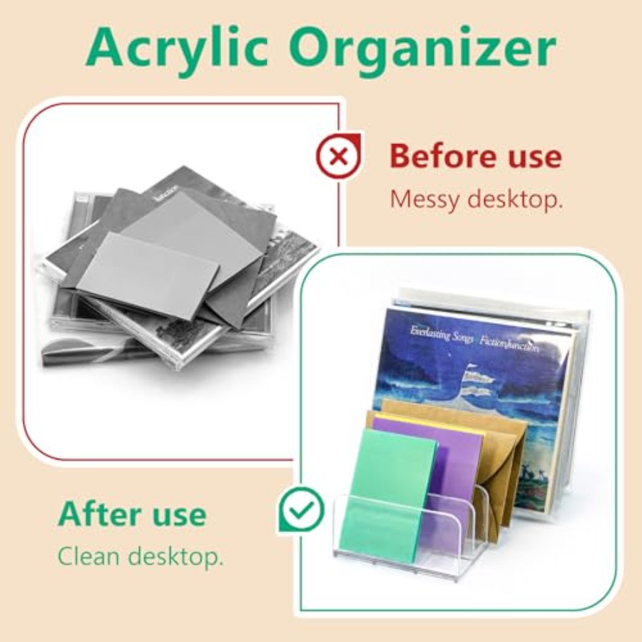 2 Packs Acrylic Mail Organizer - مراجعة Letter Tray Desk وسعره