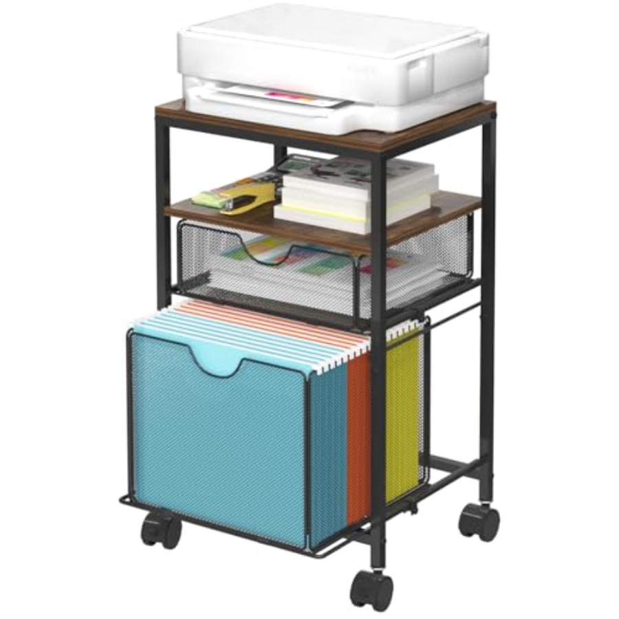 Rolling File Cart with 2 Stora - مراجعة Rolling File Cart وسعره