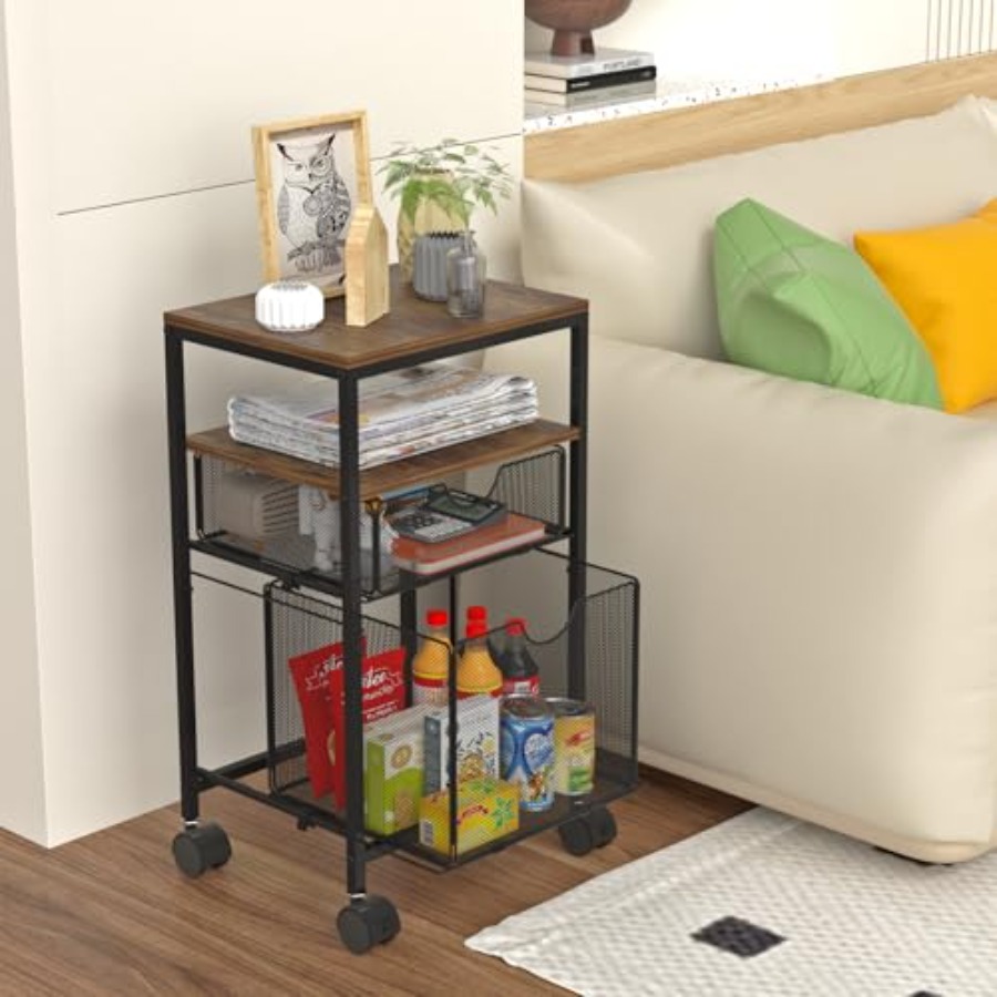 Rolling File Cart with 2 Stora - مراجعة Rolling File Cart وسعره