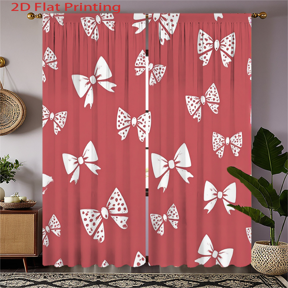 2pcs, 2D Flat Printing Curtain - مراجعة Home Office Amazon وسعره