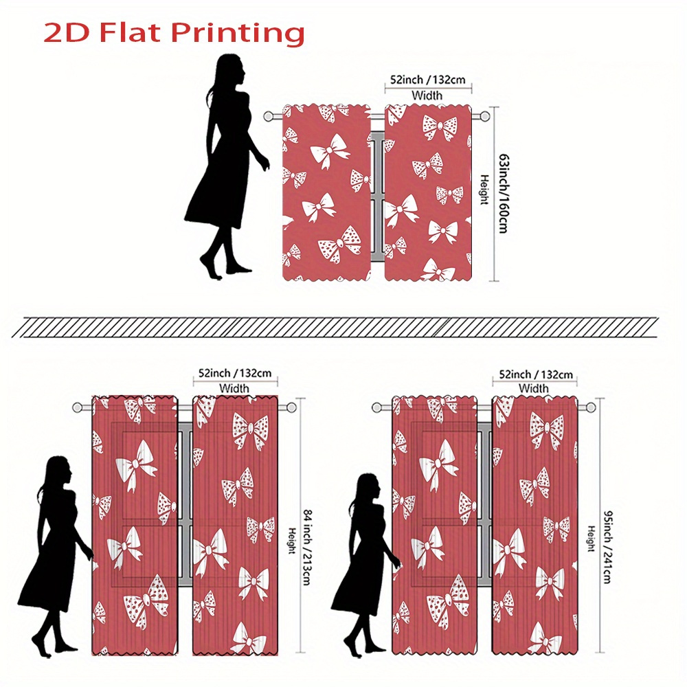 2pcs, 2D Flat Printing Curtain - مراجعة Home Office Amazon وسعره
