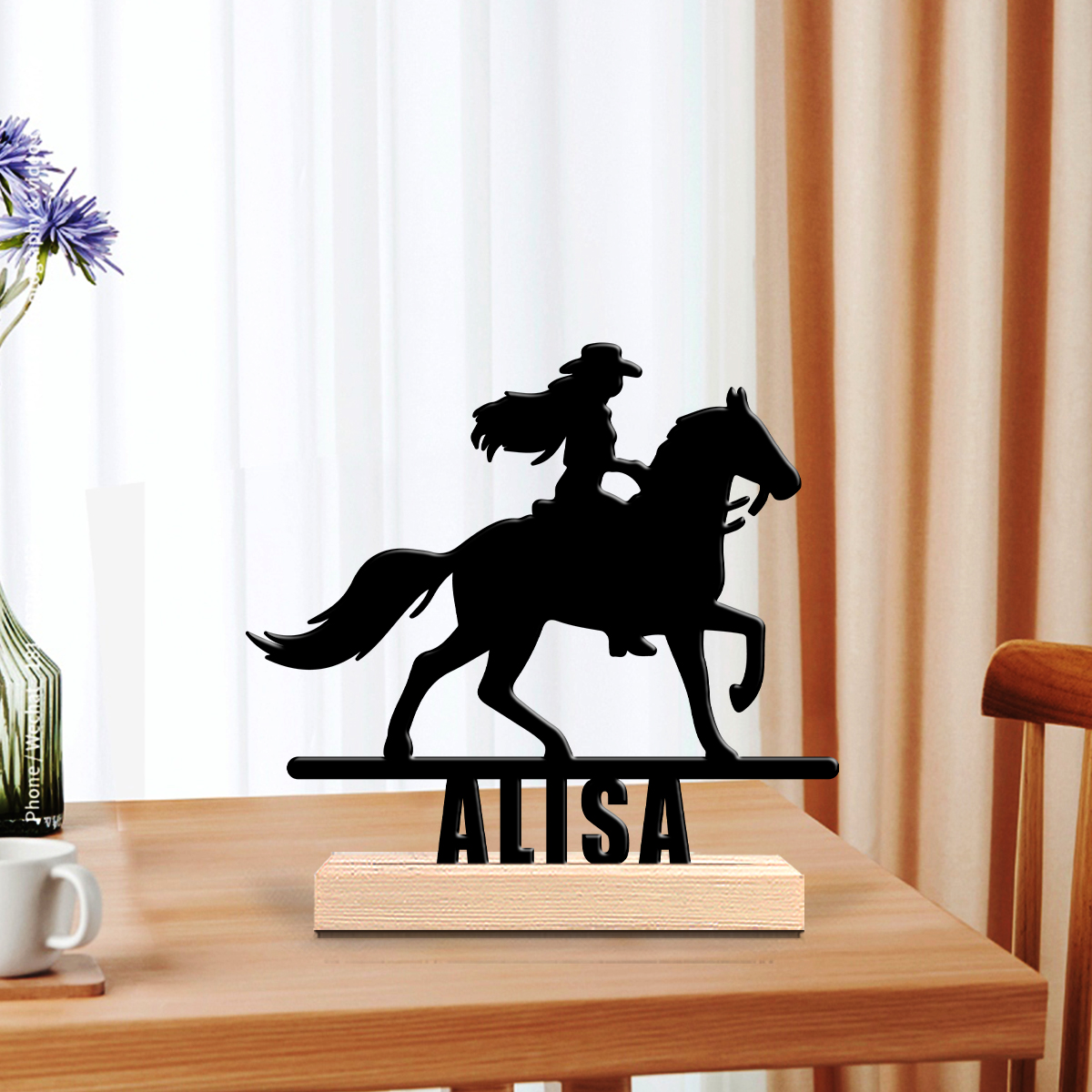 1Pc Csutom Horse Ridding Girl  - مراجعة Home Office Gifts وسعره