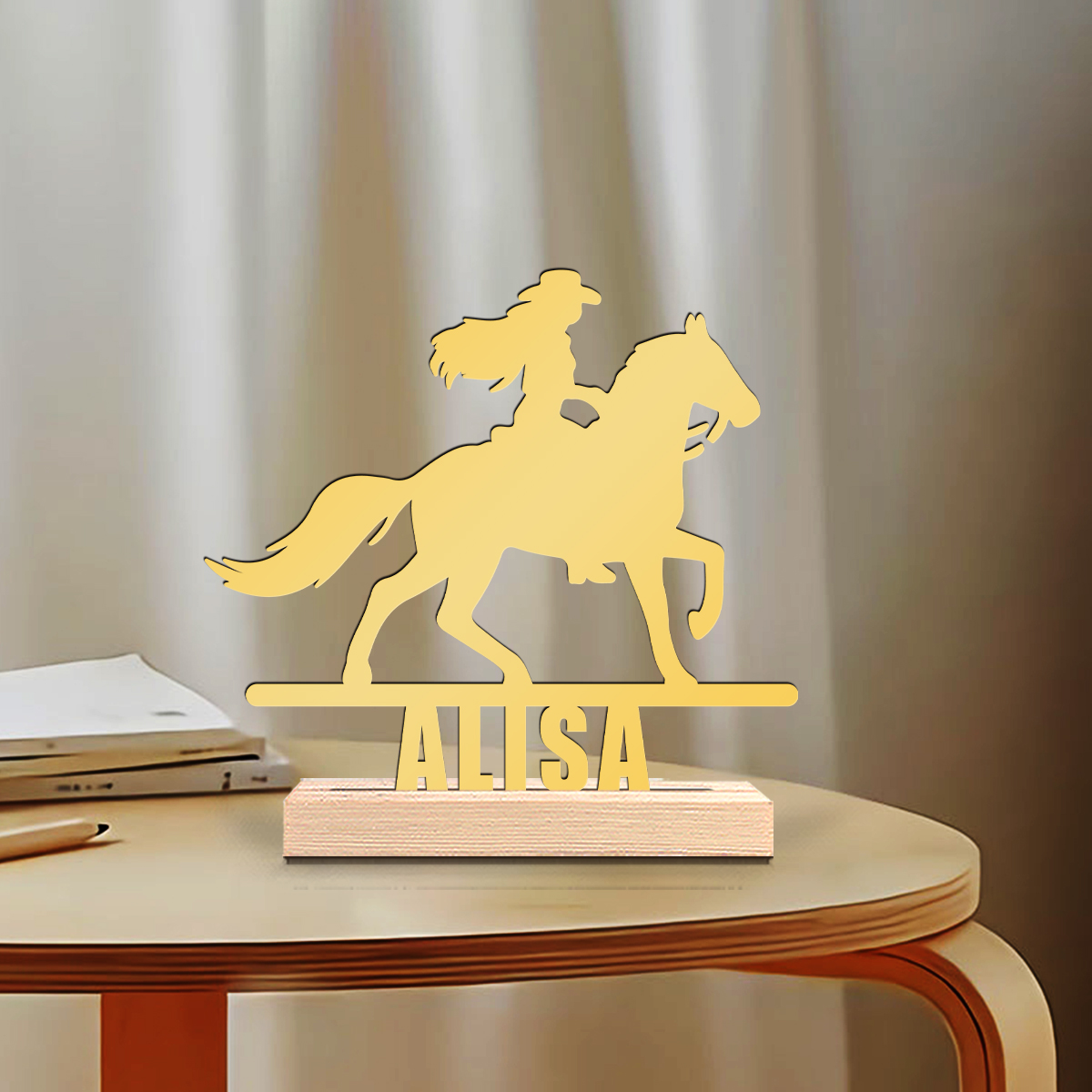 1Pc Csutom Horse Ridding Girl  - مراجعة Home Office Gifts وسعره