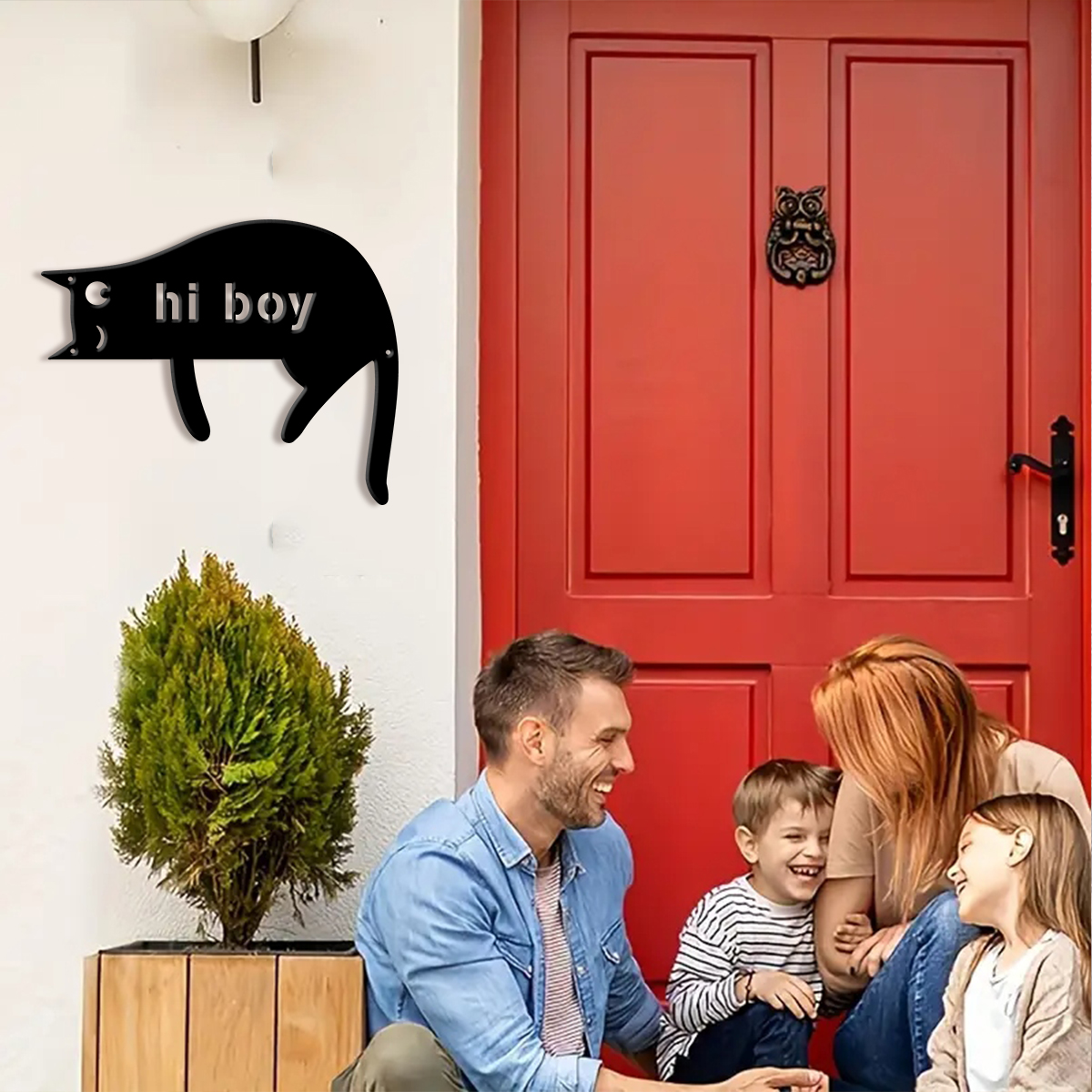 1Pc Custom cat Metal Door Stre - مراجعة Home Office Gifts وسعره