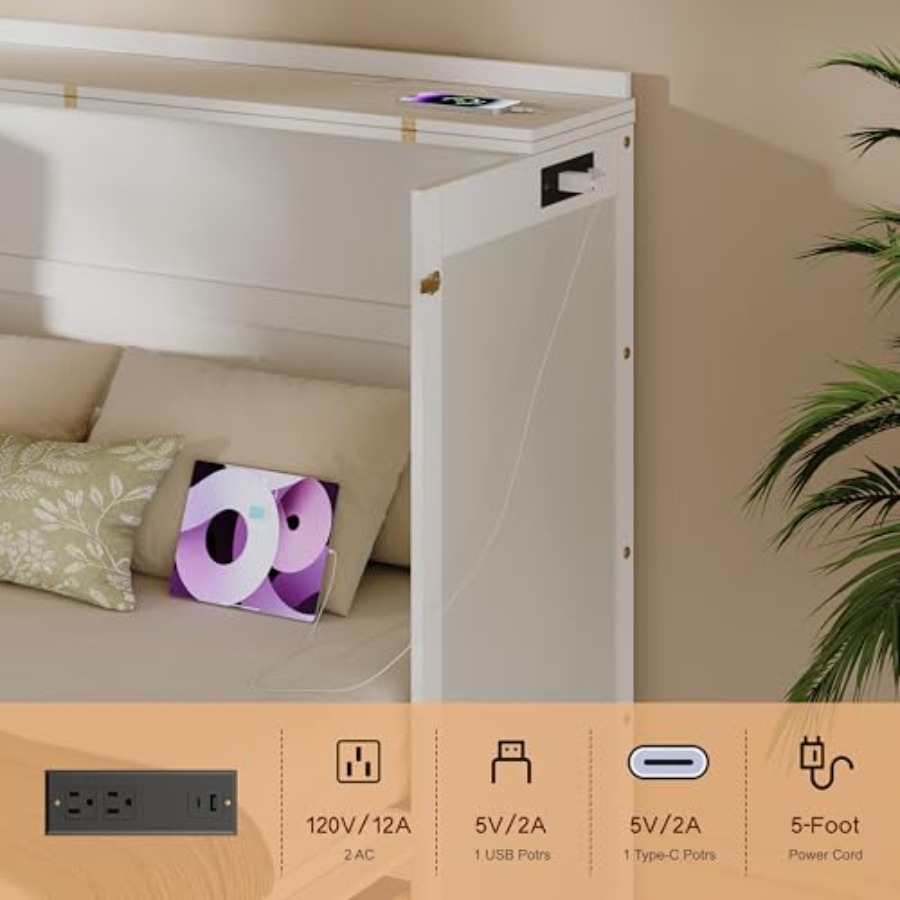 Queen Murphy Bed Cabinet with  - مراجعة Home Office Guest Room وسعره